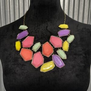 Mark. by Avon Colorblock Statement Necklace Bold Chunky Pastel‎ Geometric